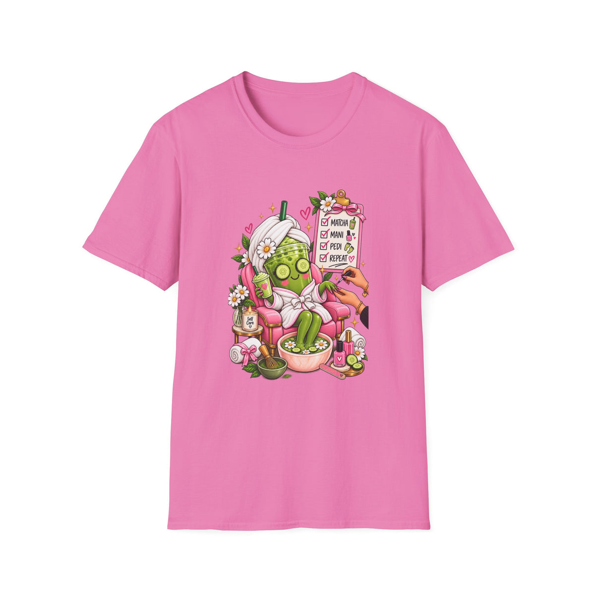 "Matcha, Mani, Pedi, Repeat" Relaxing Self-Care Tee