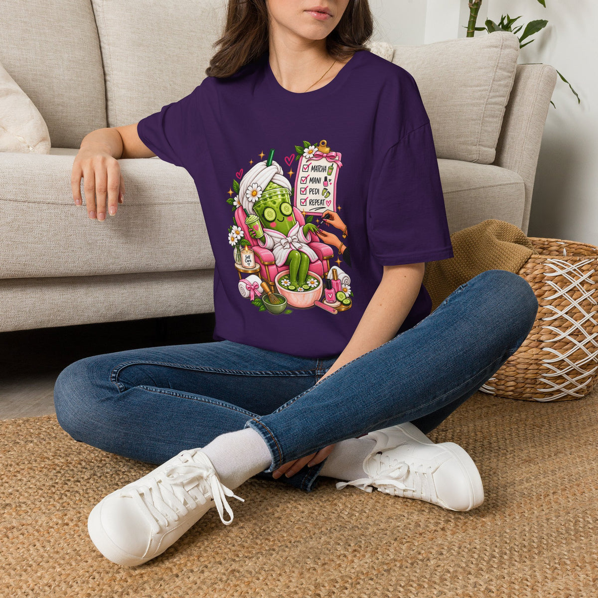 "Matcha, Mani, Pedi, Repeat" Relaxing Self-Care Tee