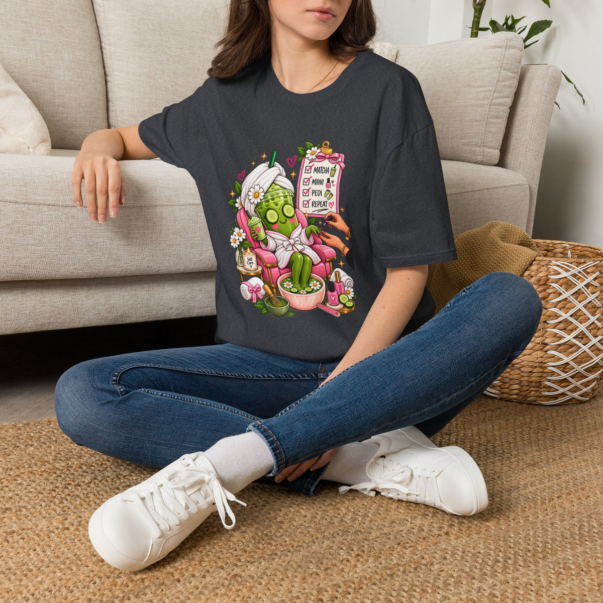 "Matcha, Mani, Pedi, Repeat" Relaxing Self-Care Tee